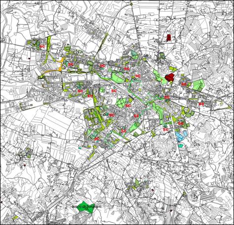 Attuale sistema del verde urbano