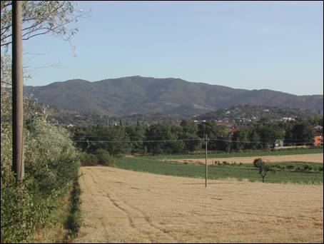 Visuale sui rilievi e le colline