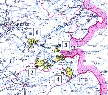 Ubicazione del Complesso Demaniale Alpe di Poti